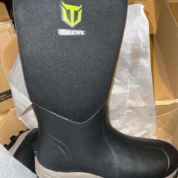 TIDEWE Rubber Boots for Men Multi-Season, Waterproof Rain Boots with Steel Shank - Picture 3 of 12